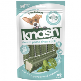 Дентално лакомство за кучета  Knash Dental Paste Chew Small  6pk  с мента, магданоз и морски водорасли